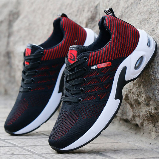 Orthopädische Schuhe - Fußgewölbeunterstützung - Weiche Sohle - Sneaker - Turnschuhe-Rot-39-Chaps Herrenmode