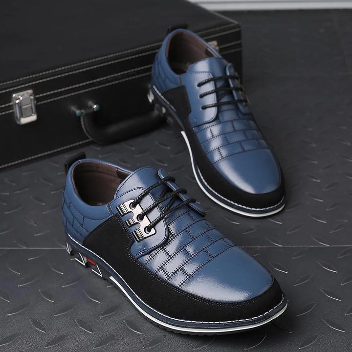 Orthopädische Schuhe - Leder - Slipper - Wanderschuhe - Herrenschuhe-Blau-38-Chaps Herrenmode