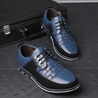 Orthopädische Schuhe - Leder - Slipper - Wanderschuhe - Herrenschuhe-Blau-38-Chaps Herrenmode