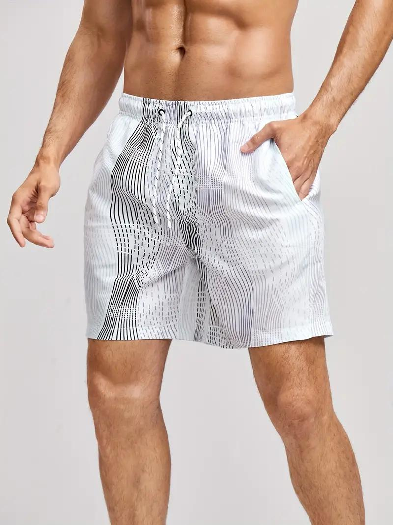 Oscar Boardshorts | Gestreifte Herren Badehose mit Kordelzug-Chaps Herrenmode