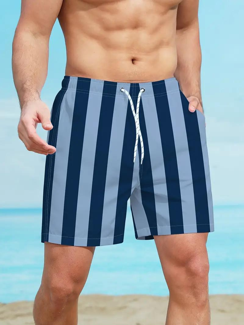 Oscar Boardshorts | Gestreifte Herren Badehose mit Kordelzug-Chaps Herrenmode