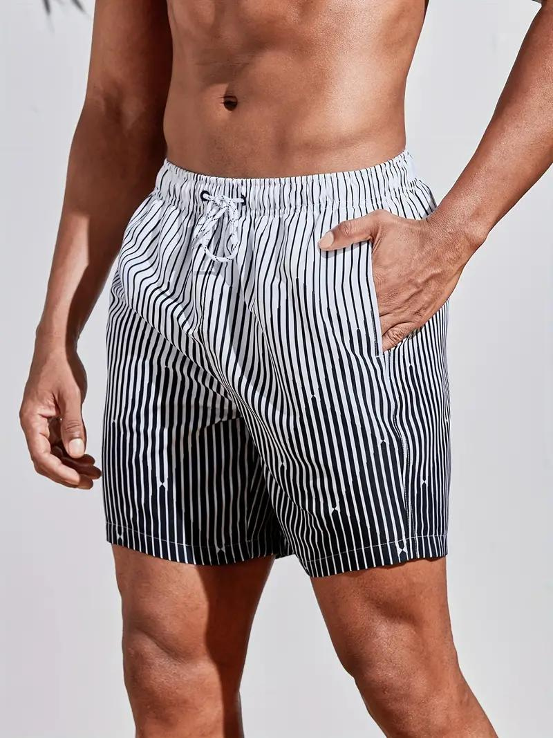 Oscar Boardshorts | Gestreifte Herren Badehose mit Kordelzug-Chaps Herrenmode
