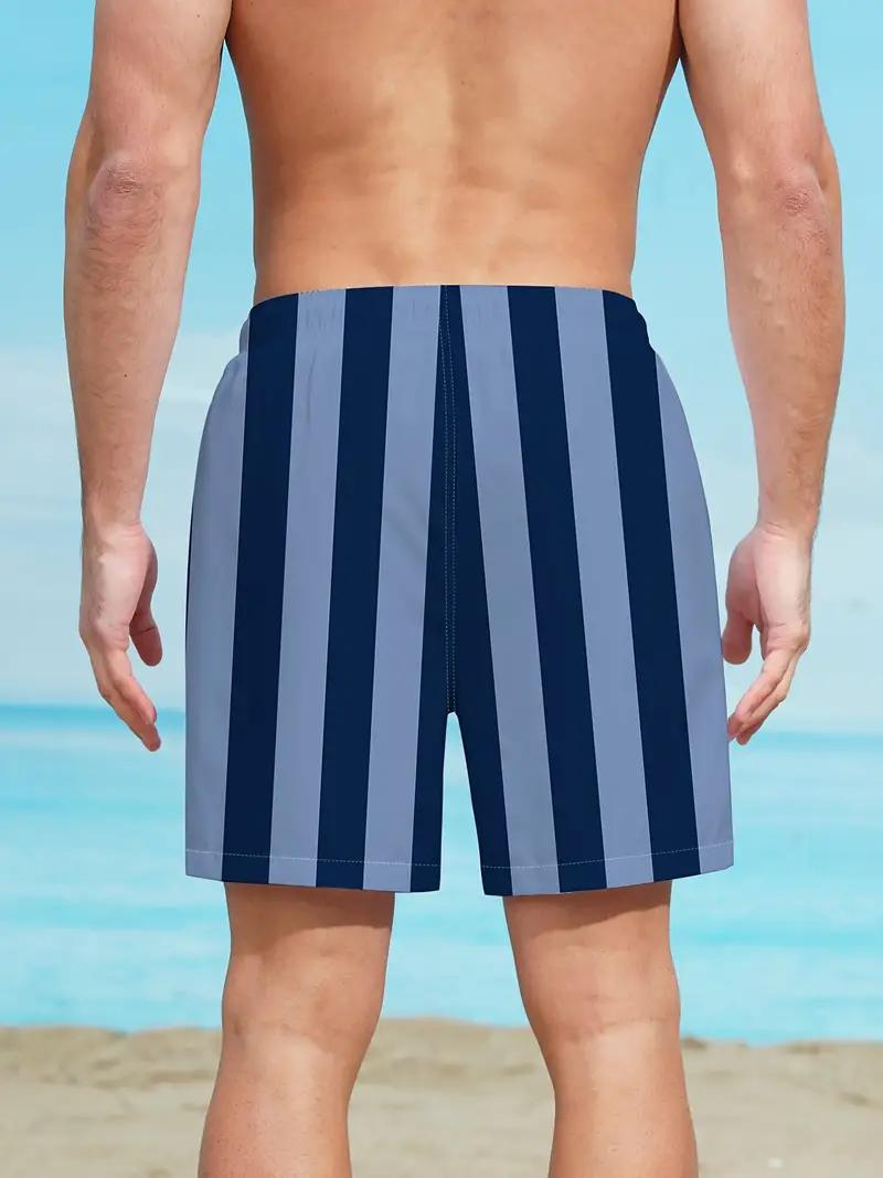 Oscar Boardshorts | Gestreifte Herren Badehose mit Kordelzug-Chaps Herrenmode
