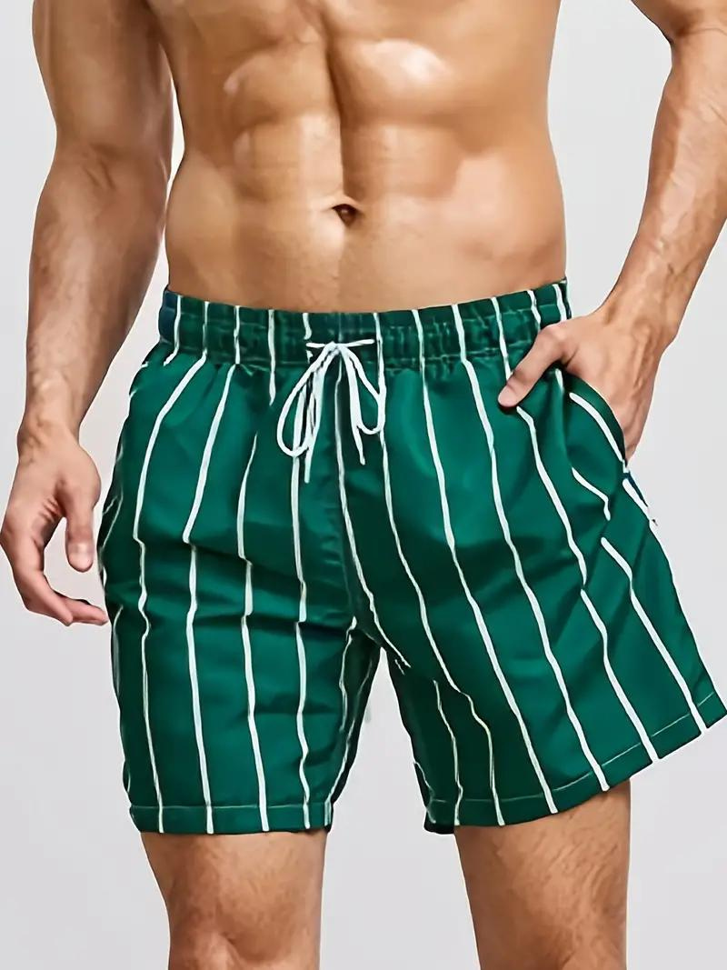 Oscar Boardshorts | Gestreifte Herren Badehose mit Kordelzug-Chaps Herrenmode