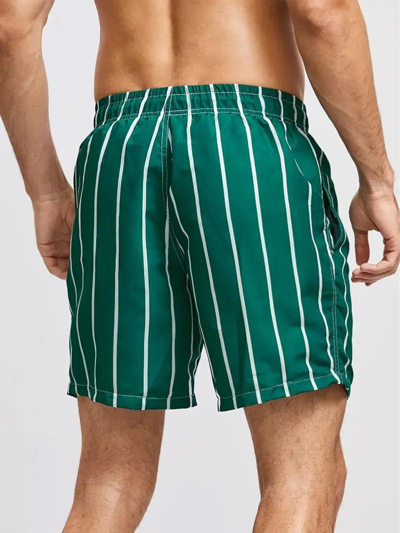 Oscar Boardshorts | Gestreifte Herren Badehose mit Kordelzug-Chaps Herrenmode