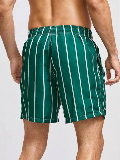 Oscar Boardshorts | Gestreifte Herren Badehose mit Kordelzug-Chaps Herrenmode