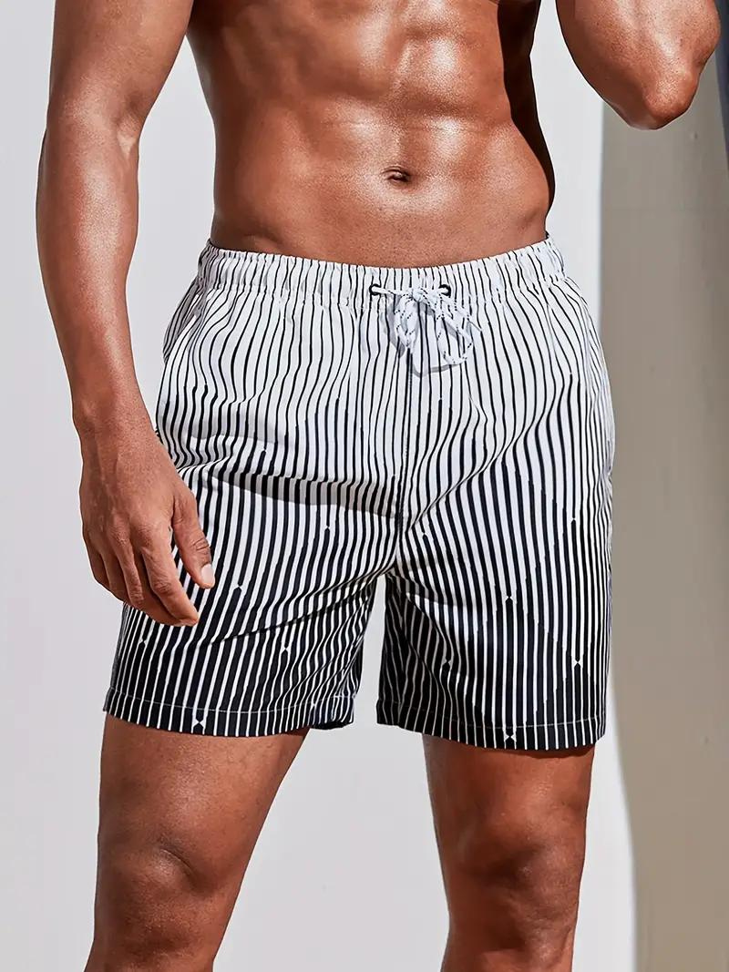 Oscar Boardshorts | Gestreifte Herren Badehose mit Kordelzug-Chaps Herrenmode