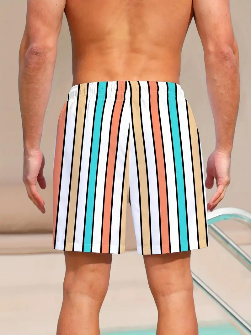 Oscar Boardshorts | Gestreifte Herren Badehose mit Kordelzug-Chaps Herrenmode