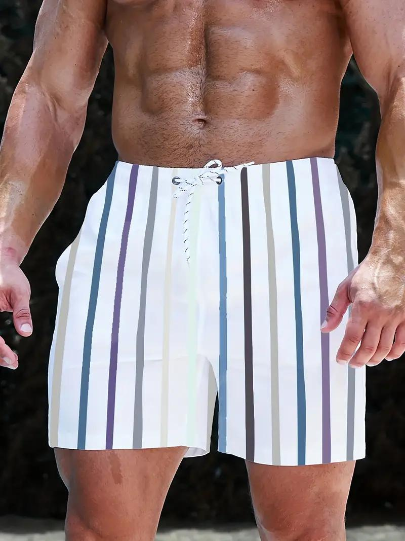 Oscar Boardshorts | Gestreifte Herren Badehose mit Kordelzug-Chaps Herrenmode