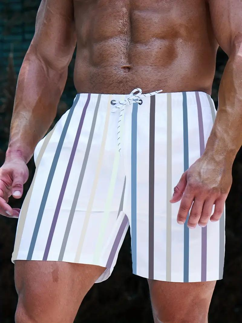 Oscar Boardshorts | Gestreifte Herren Badehose mit Kordelzug-Chaps Herrenmode