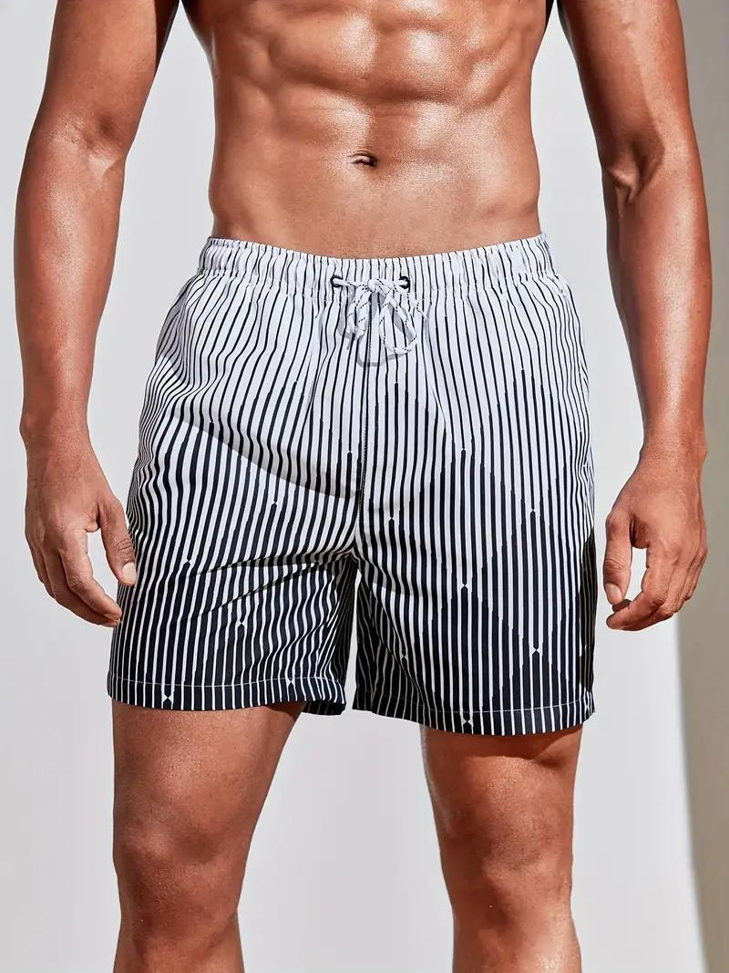 Oscar Boardshorts | Gestreifte Herren Badehose mit Kordelzug-Chaps Herrenmode
