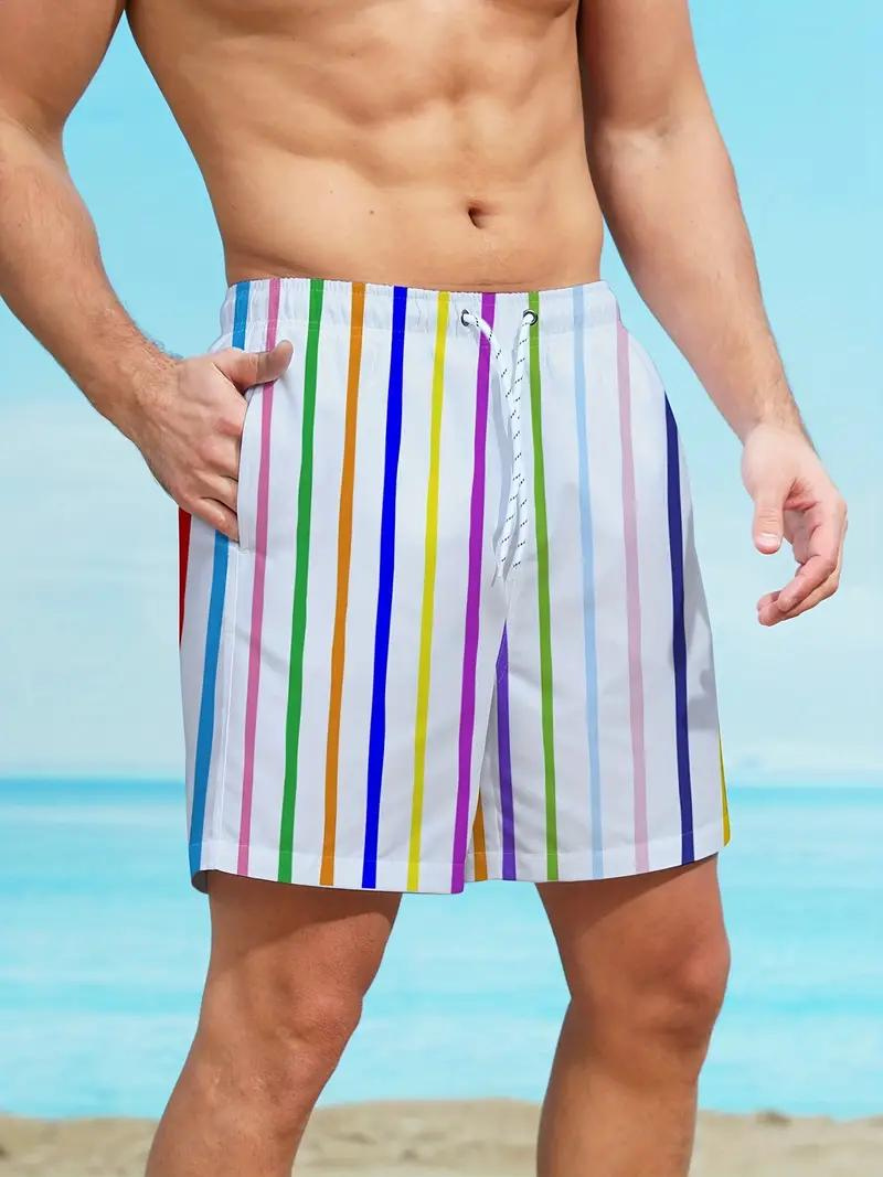 Oscar Boardshorts | Gestreifte Herren Badehose mit Kordelzug-Chaps Herrenmode