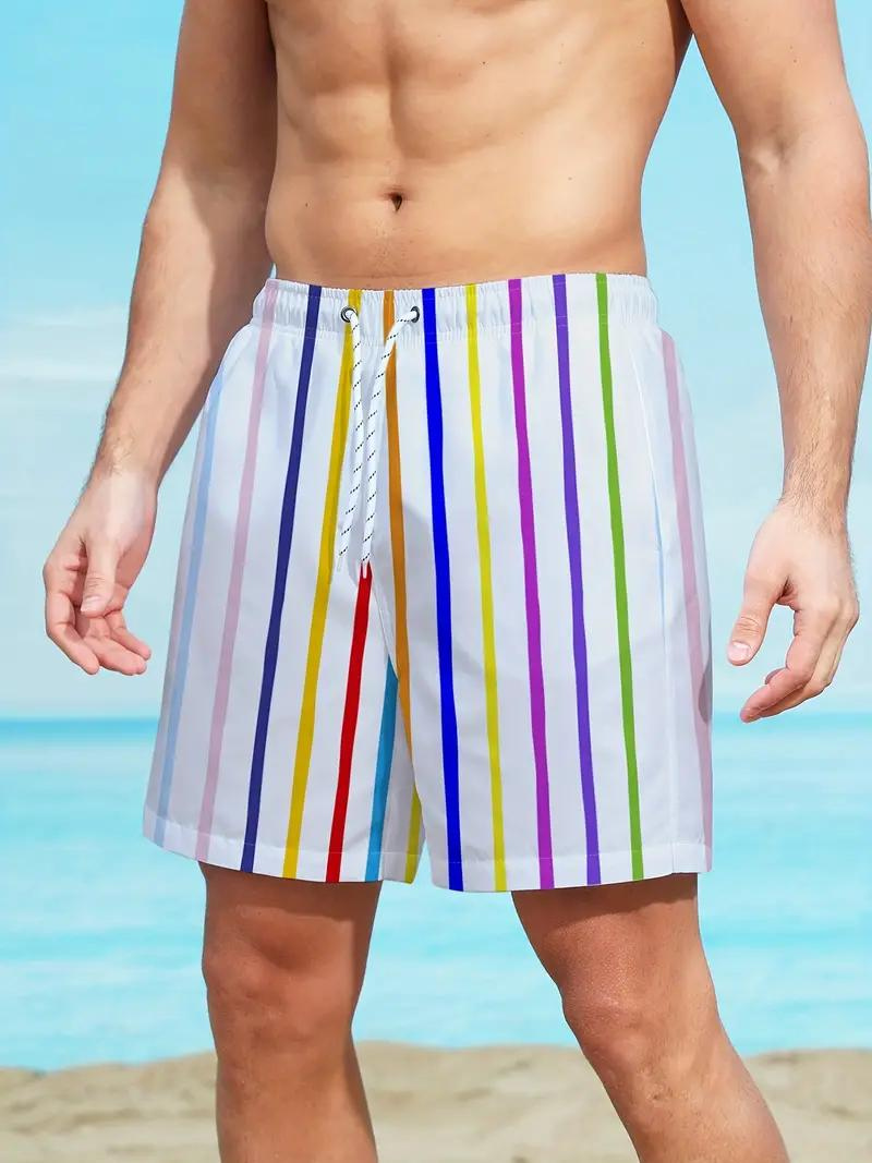 Oscar Boardshorts | Gestreifte Herren Badehose mit Kordelzug-Chaps Herrenmode