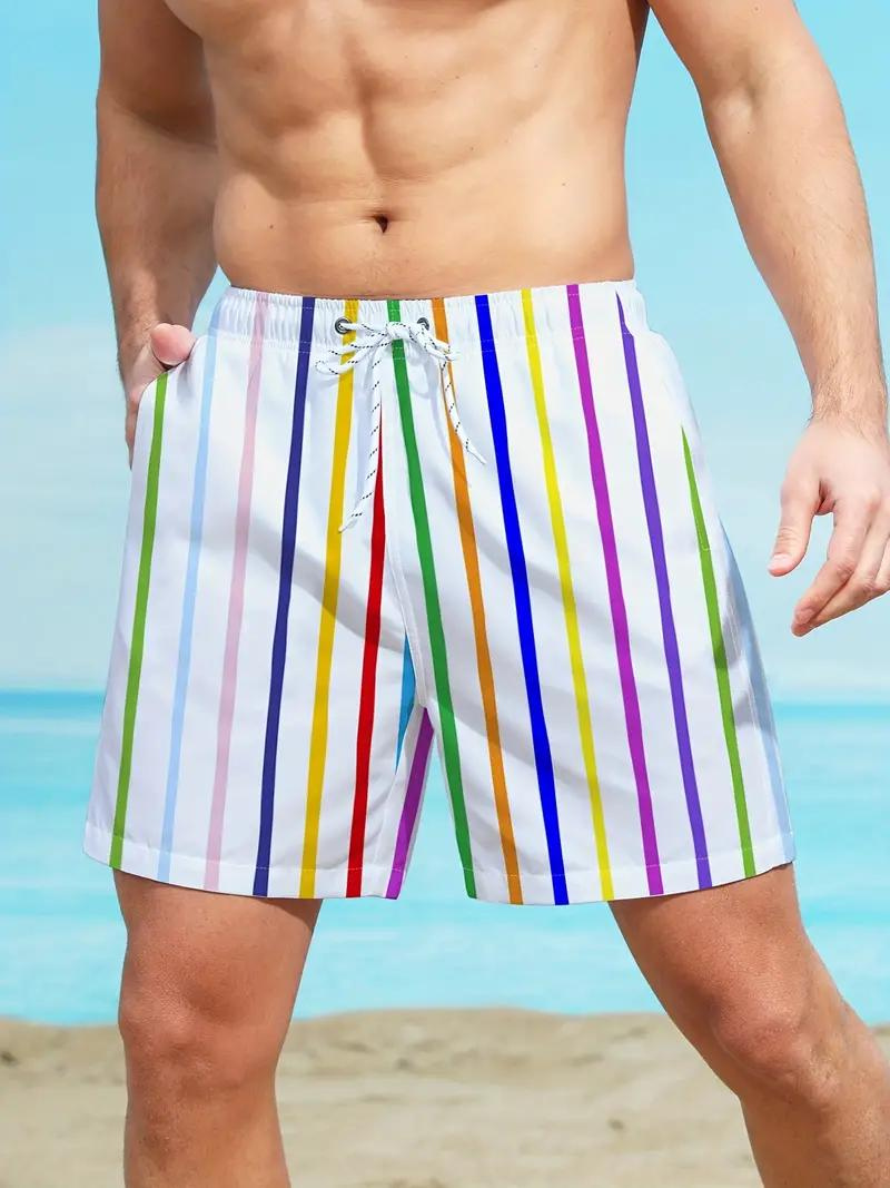 Oscar Boardshorts | Gestreifte Herren Badehose mit Kordelzug-Chaps Herrenmode