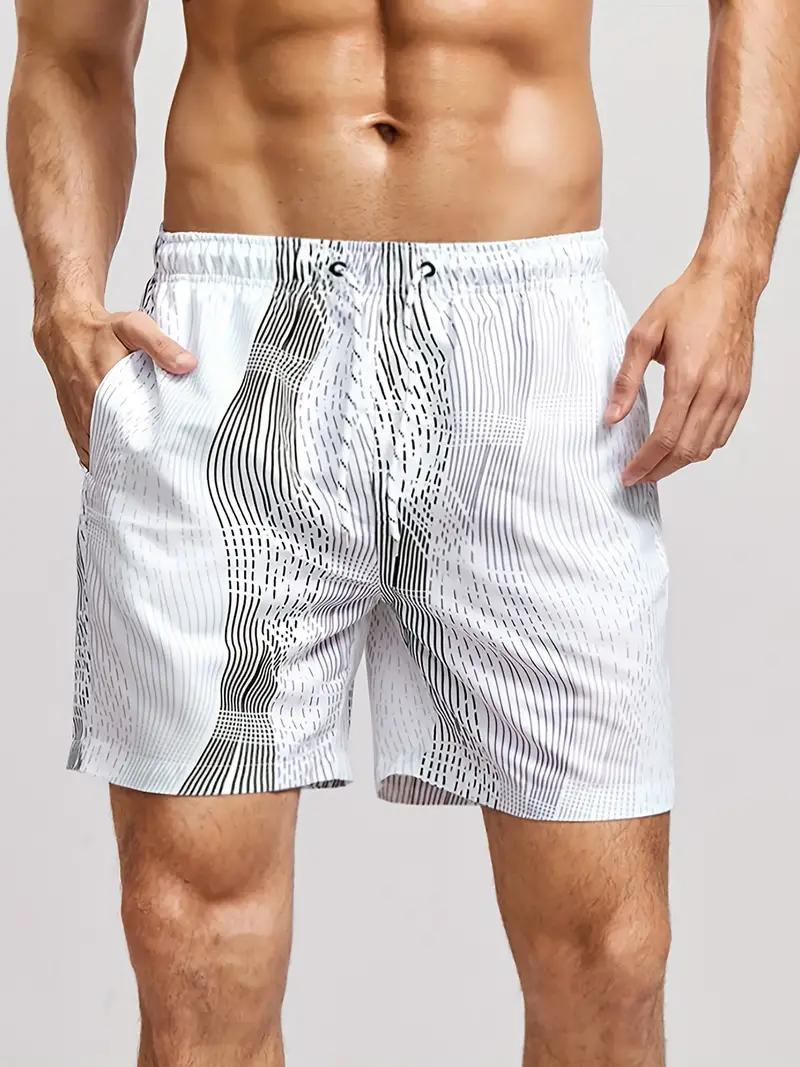 Oscar Boardshorts | Gestreifte Herren Badehose mit Kordelzug-Chaps Herrenmode