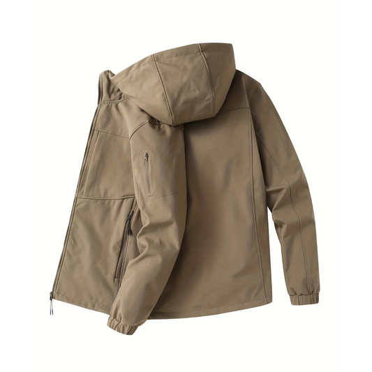 Outdoor-Jacke | Mit Kapuze | Mit Fleece gefüttert | Winddichte Jacke | Herrenjacke-Chaps Herrenmode