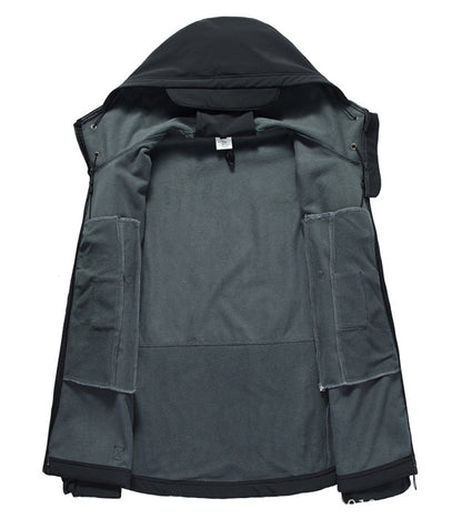 Outdoor-Jacke – Wasserdichte Windjacke mit Kapuze und Fleecefutter für Herren-Chaps Herrenmode