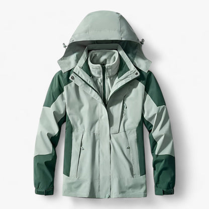 Outdoor-Jacke – mit Kapuze – mit Fleece gefüttert – wasserdichte Jacke – Herrenjacke-Grün-M-Chaps Herrenmode
