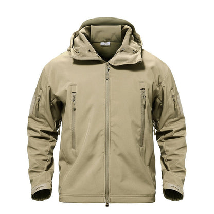 Outdoorjacke – Tactical – Wasserdicht – Windbreakerjacke – Herrenjacke-Khaki-XS-Chaps Herrenmode