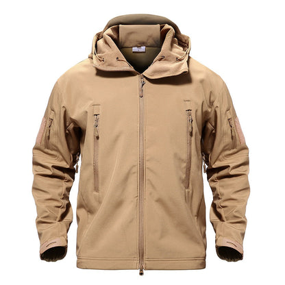 Outdoorjacke – Tactical – Wasserdicht – Windbreakerjacke – Herrenjacke-Sand-XS-Chaps Herrenmode
