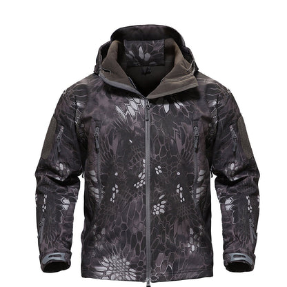 Outdoorjacke – Tactical – Wasserdicht – Windbreakerjacke – Herrenjacke-Schwarz Python-XS-Chaps Herrenmode