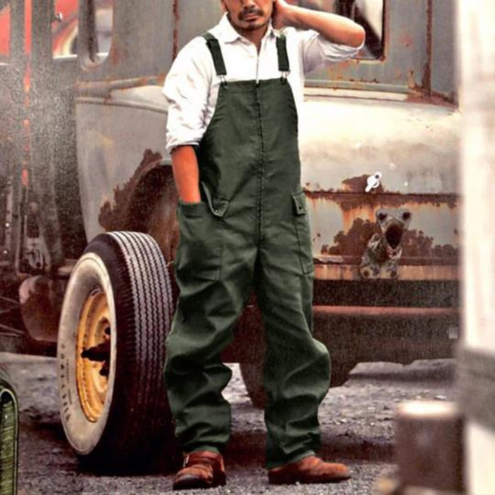 Overalls – Locker Sitzend – Baggy – Overall für Herren – Herrenbekleidung-Grün-S-Chaps Herrenmode