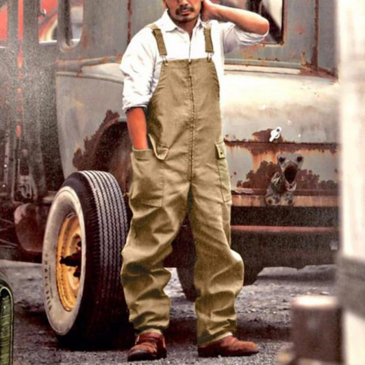 Overalls – Locker Sitzend – Baggy – Overall für Herren – Herrenbekleidung-Khaki-S-Chaps Herrenmode