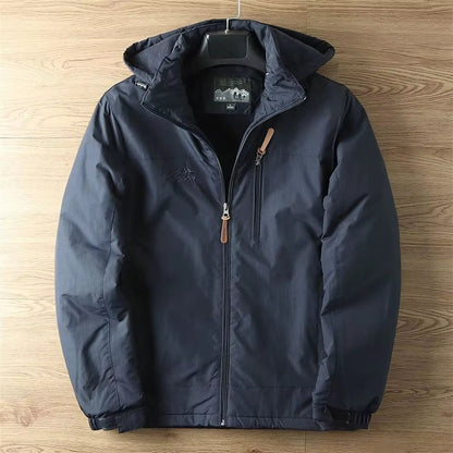 Parka-Jacke – mit Kapuze – mit Fleece gefüttert – Outdoor-Jacke – Winterjacke für Herren-Chaps Herrenmode