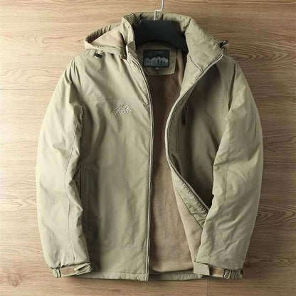 Parka-Jacke – mit Kapuze – mit Fleece gefüttert – Outdoor-Jacke – Winterjacke für Herren-Chaps Herrenmode