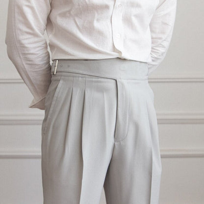 Plisseehose – Stilvolle Herrenhose mit verstellbarem Bund für formelle Anlässe-Chaps Herrenmode