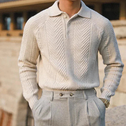 Polo-Pullover – Stylisch – mit Kragen – Strickpullover – Herrenpullover-Chaps Herrenmode