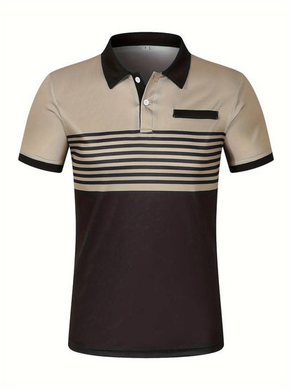 Polo T-Shirt | Gestreift | Kurzarm | Poloshirts | Herrenhemden-Chaps Herrenmode