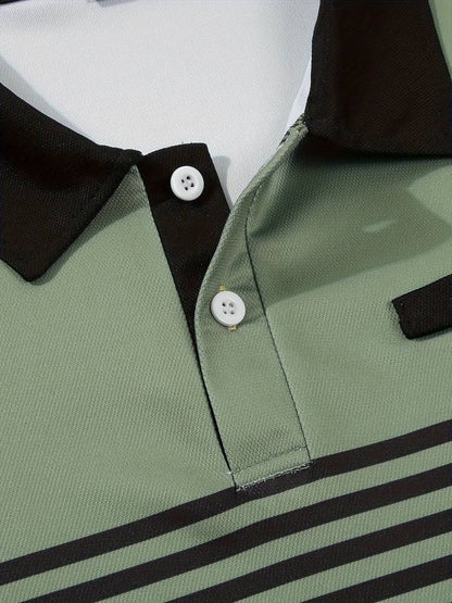 Polo T-Shirt | Gestreift | Kurzarm | Poloshirts | Herrenhemden-Chaps Herrenmode