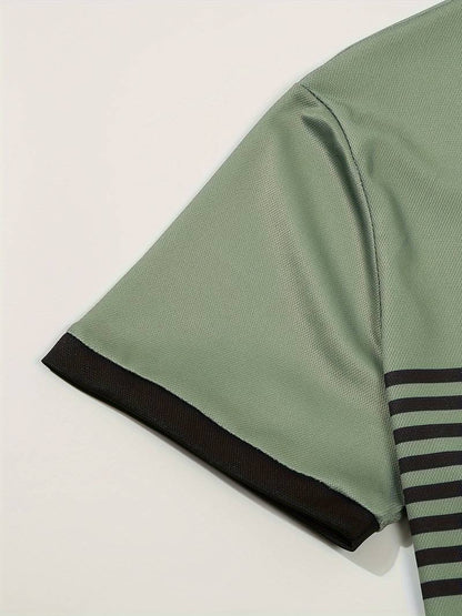 Polo T-Shirt | Gestreift | Kurzarm | Poloshirts | Herrenhemden-Chaps Herrenmode