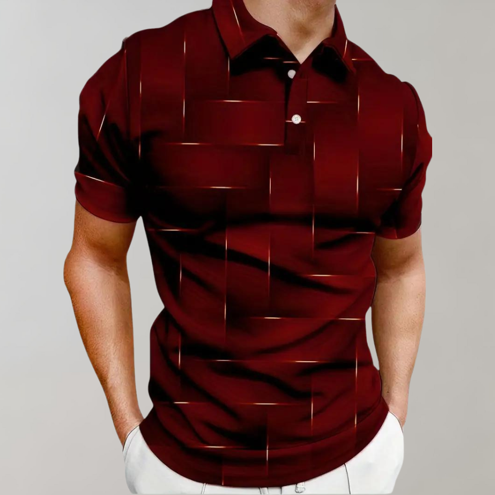 Polo T-Shirt | Kragen | Kurzarm | Sommerhemd | Herren Polohemden-Rot-S-Chaps Herrenmode