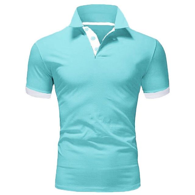 Polo T-Shirt | Kurzarm | Halsband | Polohemd | Herrenhemden-Blauer See-S-Chaps Herrenmode