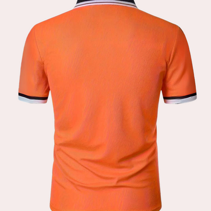 Polo-T-Shirt – Orange – Kurzarm – Poloshirt – Herrenbekleidung-Chaps Herrenmode