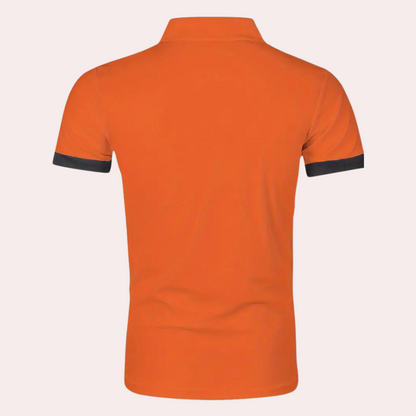 Polo-T-Shirt – Orange – Kurzarm – T-Shirt mit Kragen – Herren-Shirt-Chaps Herrenmode