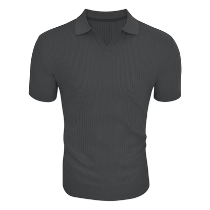 Polo-T-Shirt – schmale Passform – V-Ausschnitt – Polohemden – Herrenbekleidung-Chaps Herrenmode