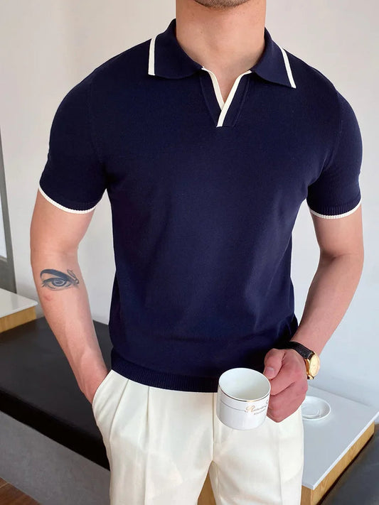 Polohemd – Freizeit – Kurzarm – Polo-T-Shirt – T-Shirts für Herren-Jordy-M-Chaps Herrenmode
