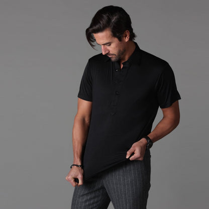 Polohemd – Halbe Knopfleiste – Kurze Ärmel – Polo-T-Shirt – Herrenhemden-Chaps Herrenmode