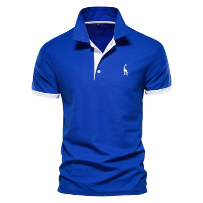 Polohemd | Halber Knopf | Kurzarm | Polo T-Shirt | Herrenhemd-Blau-XS-Chaps Herrenmode