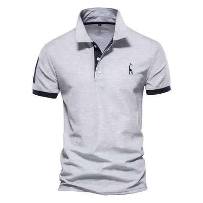 Polohemd | Halber Knopf | Kurzarm | Polo T-Shirt | Herrenhemd-Grau-XS-Chaps Herrenmode