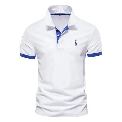 Polohemd | Halber Knopf | Kurzarm | Polo T-Shirt | Herrenhemd-Weiß-XS-Chaps Herrenmode