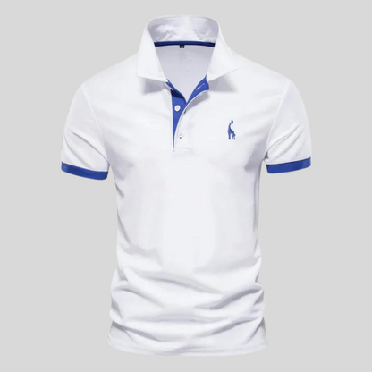 Polohemd | Kurzarm | Halber Knopf | Polo T-Shirt | Herrenhemd-Weiß-XS-Chaps Herrenmode