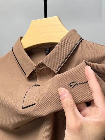 Polohemd | Kurzarm | Mit Knöpfen | Polo-T-Shirt | Herrenhemden-Khaki-M-Chaps Herrenmode