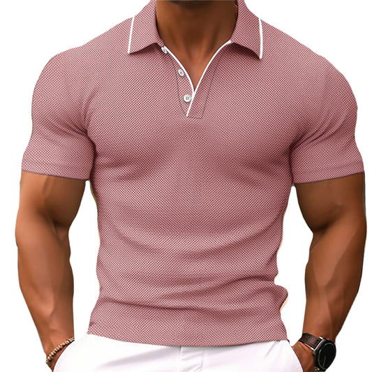Polohemd | Kurzarm | Slim Fit | Poloshirts | T-Shirts für Herren-Rosa-S-Chaps Herrenmode