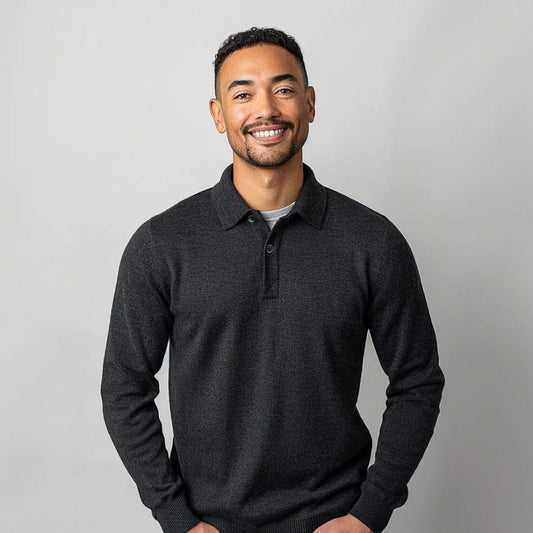 Polohemd | Mit Kragen | Langarm | Polopullover | Herrenpullover-Chaps Herrenmode
