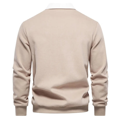 Polohemd - Pullover - Langarm - Polopullover - Herrenbekleidung-Chaps Herrenmode