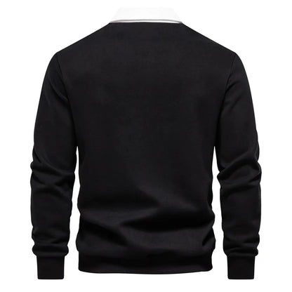 Polohemd - Pullover - Langarm - Polopullover - Herrenbekleidung-Chaps Herrenmode